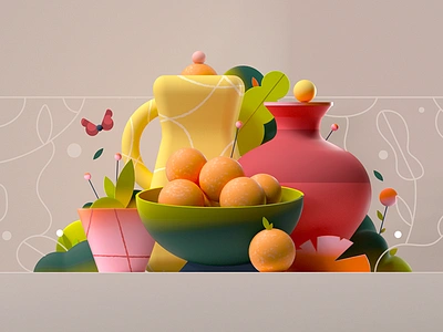 Fruity 2d 3d design fruit fruit illustration fruity graphic illustration