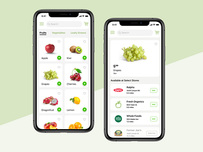 Grocery Finder App designchallenge grocery app shop local sustainability ui ux uidesign