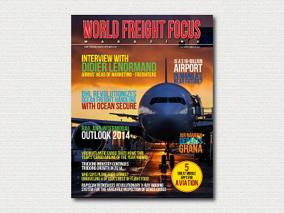 World Freight Focus cover editorial layout magazine newspaper photography print publication typography