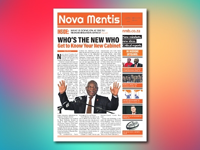 Nova Mentis cover editorial layout magazine newspaper photography print publication typography