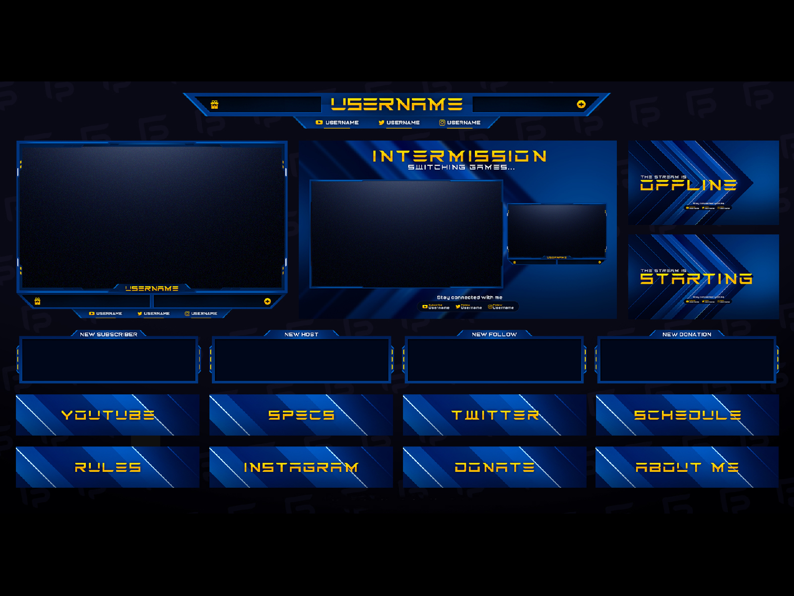 Twitch Overlay full Package by F.I Shamim Ahmed on Dribbble