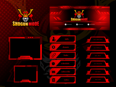 Twitch Overlay full Package animated animated mascotlogo design facecam logo mascotlogo mtwitch streamer twitch twitchoverlay