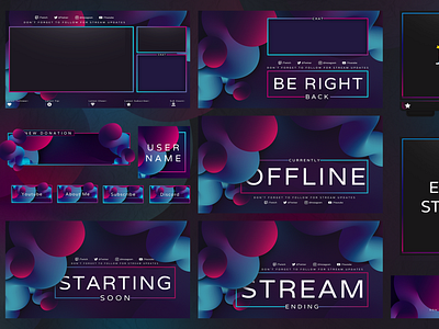 Streamer twitch overlay template