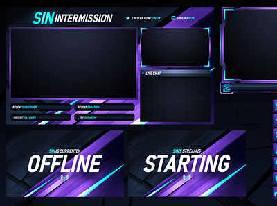 Streamer Twitch Overlay 3d animation branding facecam graphic design logo motion graphics mtwitch overlary streamer twitch