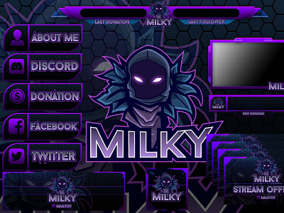 Twitch Overlays Template animation branding graphic design logo motion graphics