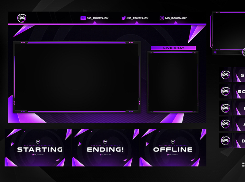 Twitch Overlays Template by F.I Shamim Ahmed on Dribbble