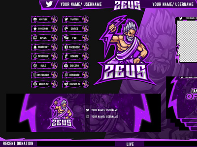 Streamer Overlays Template