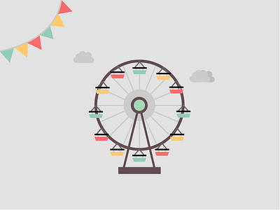Ferries Wheel ferris wheel festival illustration vector