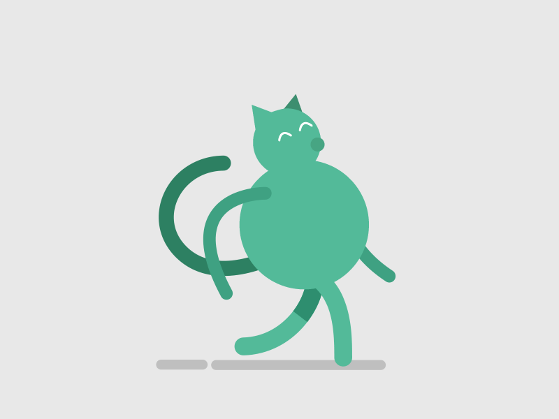 Cat Walk Cycle animation cat character illustration vector
