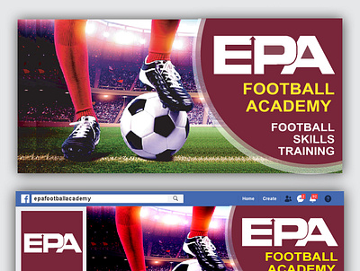 epa football academy fb page design fb post