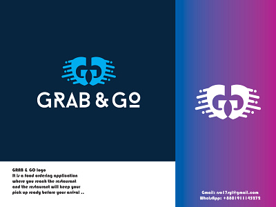 GRAB GO logo WITH dribbble logo logodesign logomaker modern logo