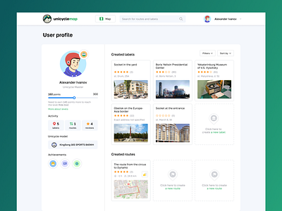 User Profile — UnicycleMap