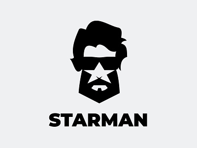 STARMAN beer branding logo man star