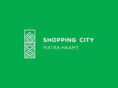 Shopping City Piatra-Neamt | Identity art branding city cucuteni green logo retail shopping stroke