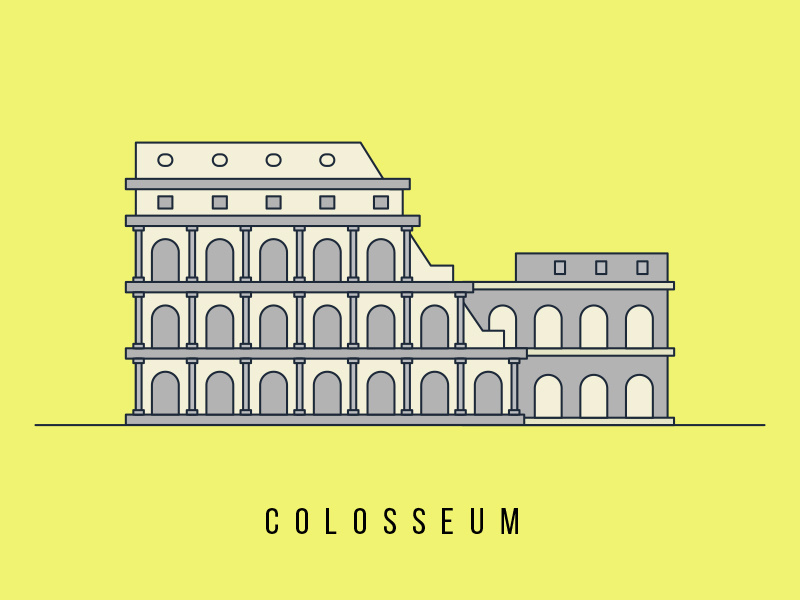 Colosseum Illustration by vlad hilitanu on Dribbble