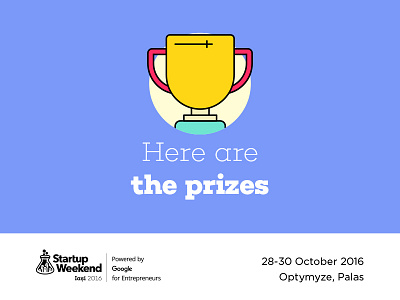 Startup Weekend Iasi 2016 | Prizes conference design entrepreneur event iasi illustration outline prize startup weekend yellow