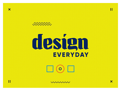Design Everyday challenge design icons patterns yellow