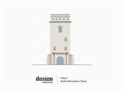 Day 1: Golia Monastery Tower architecture building iasi illustration old building tower