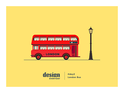 Double Decker Bus bus double decker illustration london