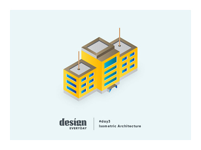 Isometric Design architecture building design gradient illustration isometric