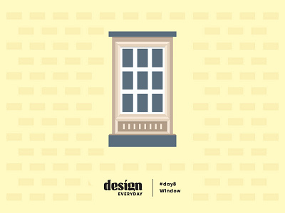 Old Window architecture decor illustration old window yellow