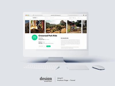 Travel Platform - Product Page biking date design page product travel ui