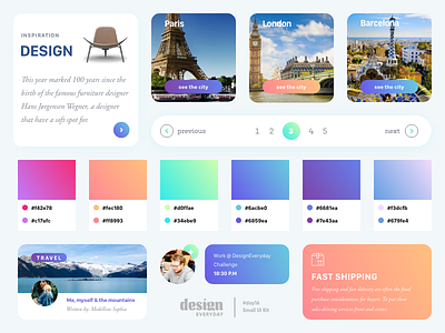 Small UI Kit design elements interface kit ui web web design