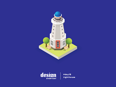 Lighthouse Illustration design illustration isometric lighthouse