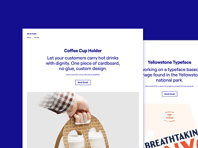 Personal Website Landing Pages coffee font nocturne portfolio roobert simple typeface typography webdesign webflow yellowstone