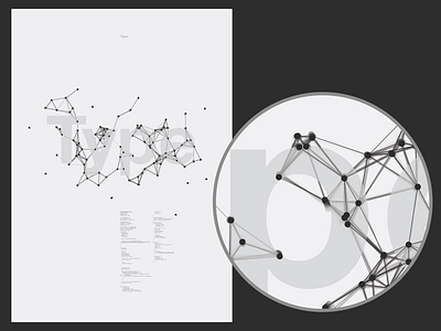 Bio Type Poster coding generative points processing type typography