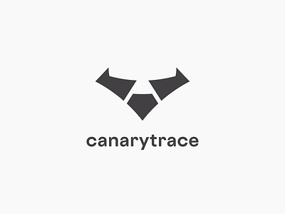 Canarytrace logo bird brand frontend logotype orange performance qa silhouette testing typography web