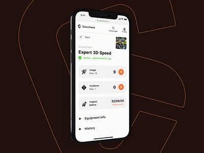 Gearcheck – UX/UI app climbing gear inspection website