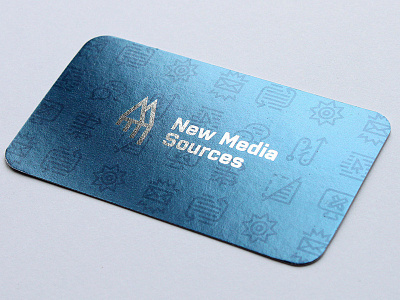 New Media Sources business card data foil identity internet marketing logo