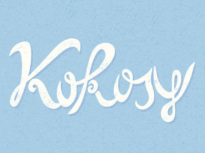 Hand lettering flow halftone light script simple texture