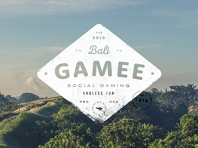 GAMEE on Bali – badge branding games indonesia travel type typography vintage