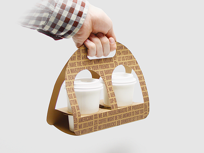 Coffee Cup Holder cappuccino eco latte packaging paper recycle