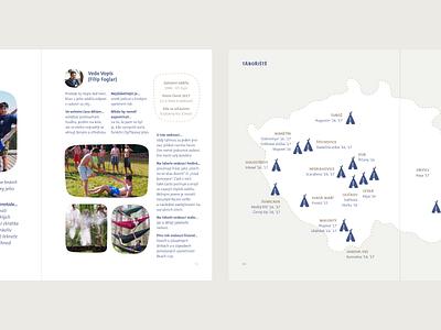 Scouts annual report book magazine map nature print scout typography woods