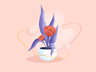 Flower design illustration procreate