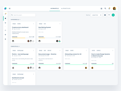 HR System - Projects view