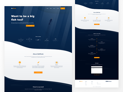 BeWhale - Landing page adobe daily gif illustration illustrator landing page ui ux xd