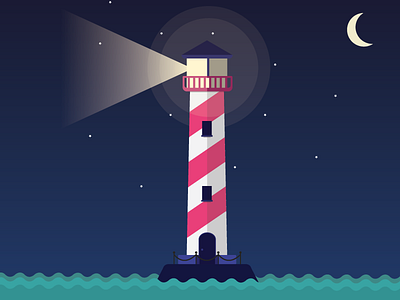 Lighthouse illustration light lighthouse vector