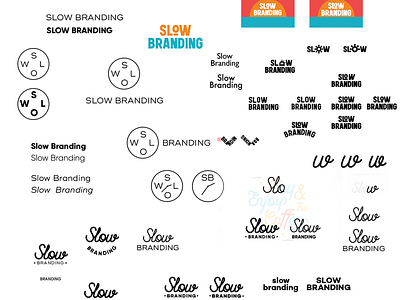 Slow Branding branding hand lettering logo logotype play slow type