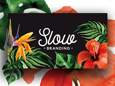 Slow Branding Logo branding exotic flower id logo logotype slow substance