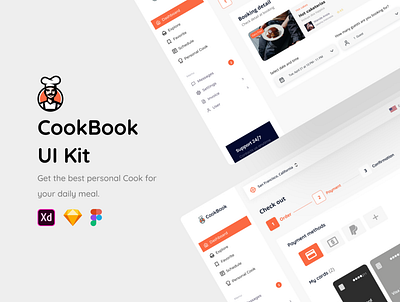 Cook Book UI Kit app branding design icon logo minimal ui ux web website
