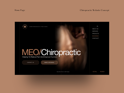 Chiropractic - Website Concept adobe xd branding design digital design doctor website modern design nz ui ui design ui nz ux web webflow website website concept xd