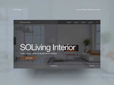 Interior Design Website Concept