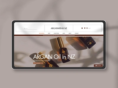 A Redesigned Arganmidas NZ Website argan oil website auckland web designer beauty website branding cosmetic website elegant website hair product website luxury hair product website modern website nz webdesigner webdesign website design