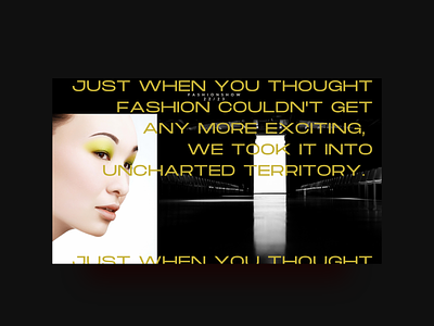 Fashion Show - Website Concept