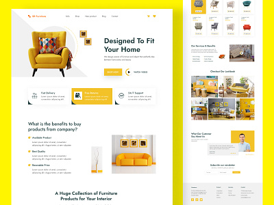 Furniture Shop Landing Page branding dailyui design e commerce typography ui ux webdesigner