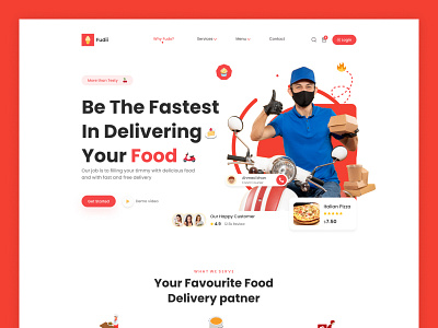 Food Delivery branding dailyui design e commerce typography ui ux webdesigner